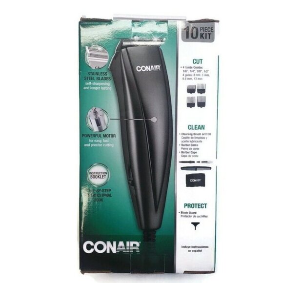 CONAIR Basic Cut Home Hair Cutting Kit 10 Piece Set Barber Kit Easy To Use - Picture 3 of 4